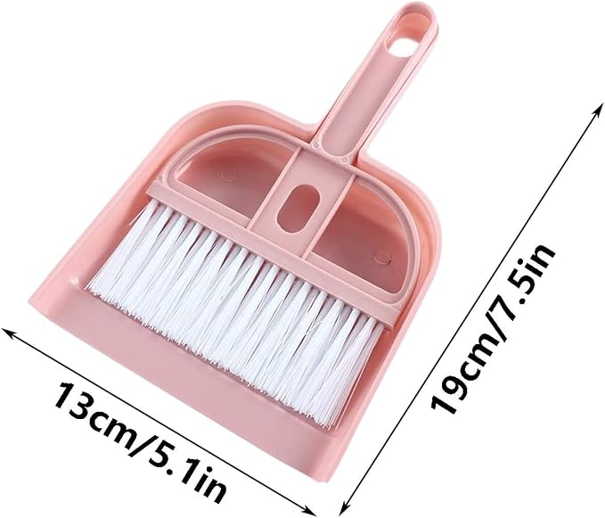 Mini Dustpan and Brush Set, Household Lightweight Portable Dust Pan - Image 2