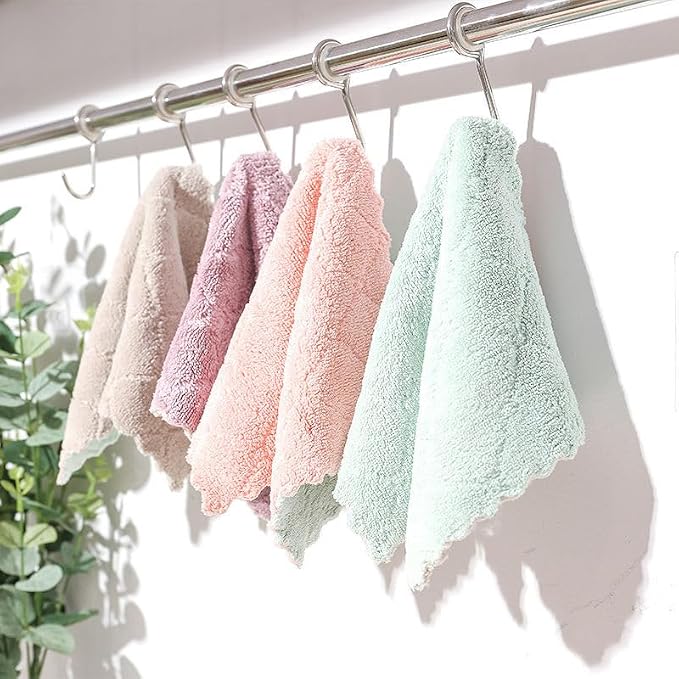 20 Pack Cleaning Cloth Kitchen Cloth, Dish Towels Super Absorbent Coral Velvet - Image 7
