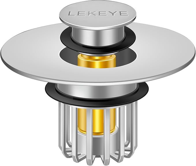 LEKEYE Bathroom Sink Stopper | Shower Drain Hair Catcher | Pop-up Sink Drain by LEKEYE
