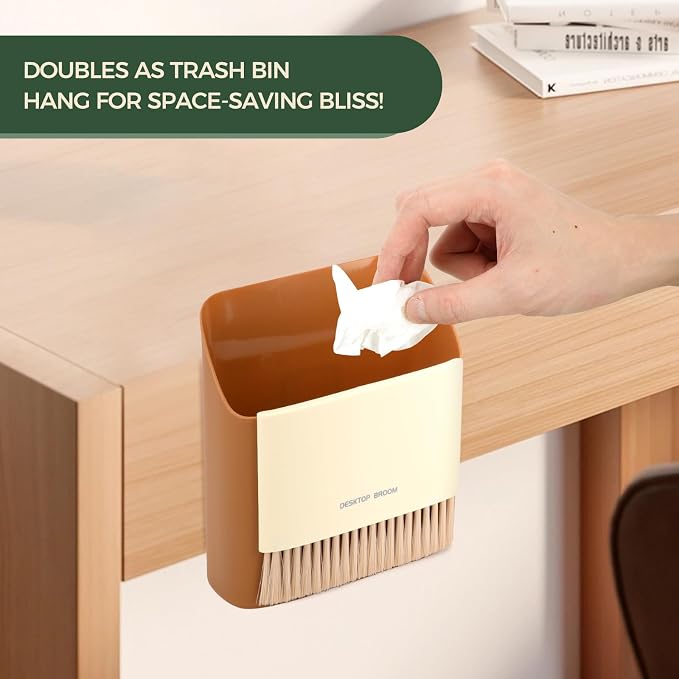 Small Broom and Dustpan Set, Portable Hand Whisk Broom Brush, Mini Hanging - Image 3