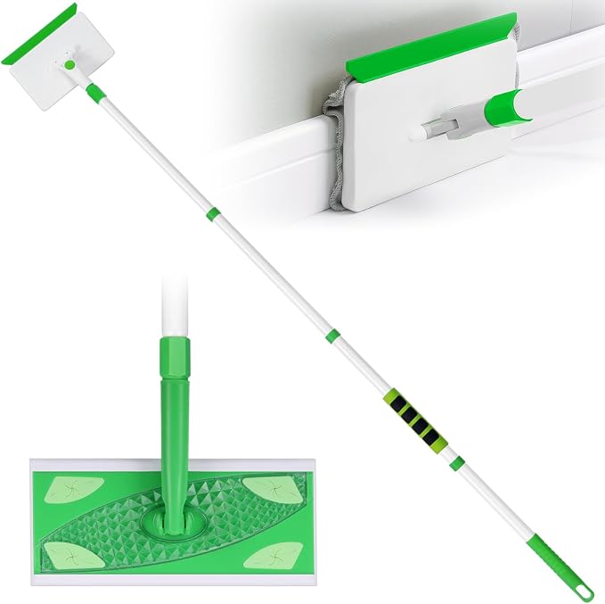 Baseboard Cleaner Tool with Handle, Extendable Long Handle Baseboard Floor by Qaestfy