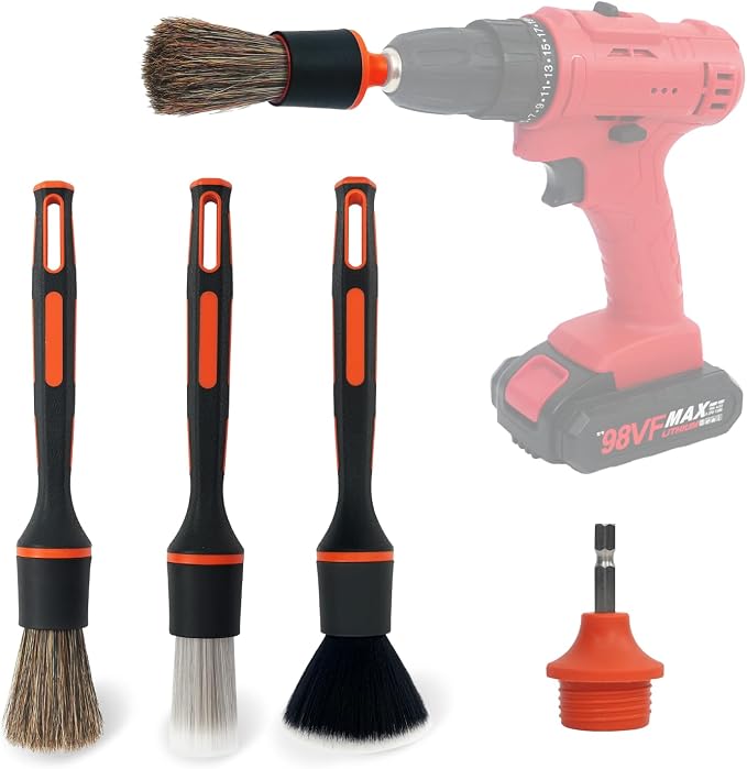 Car Drill Brush, Drill Brush for Air Vent Automotive Interior Exterior by ETOUPA