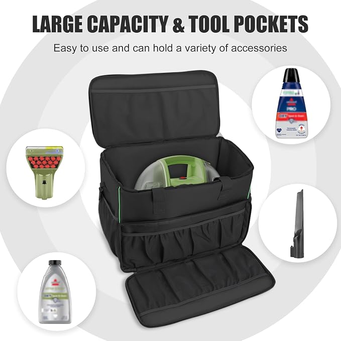 Carrying Case for BISSELL Little Green Mini Clean Machine 4075, Large Storage - Image 3