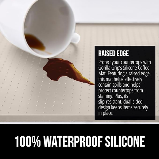GORILLA GRIP Silicone Coffee Mat, Espresso Machine Bar Accessories, Keep - Image 3