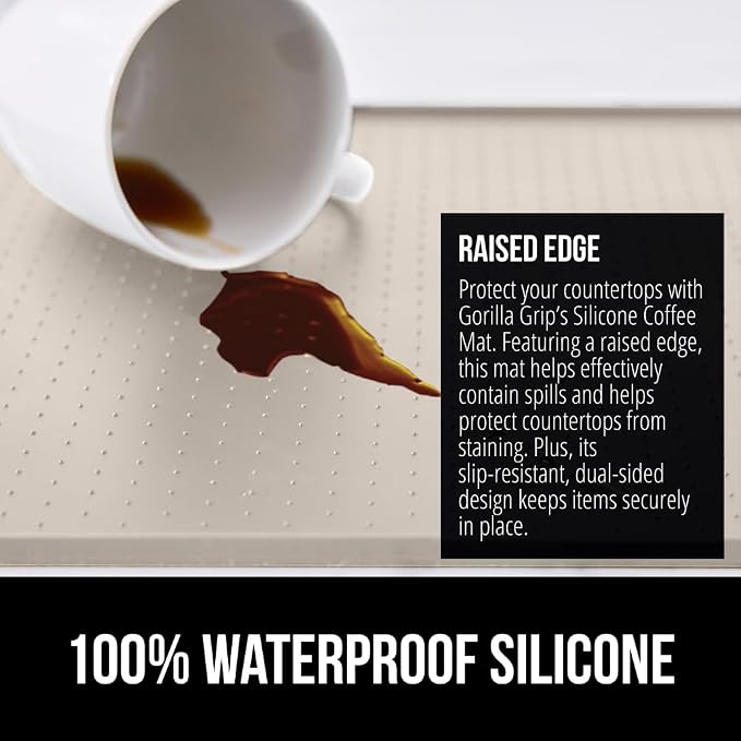 GORILLA GRIP Silicone Coffee Mat, Espresso Machine Bar Accessories, Keep - Image 3