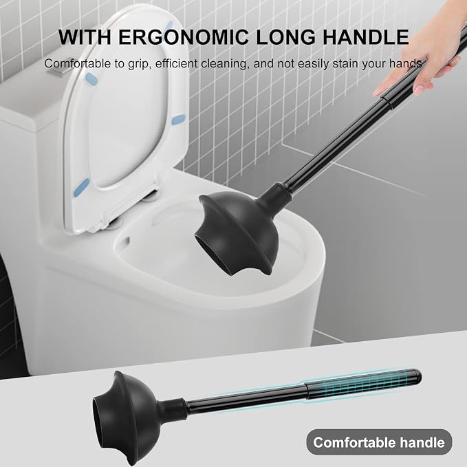 SetSail Toilet Brush and Plunger Set, 2 Packs Toilet Plungers - Image 6