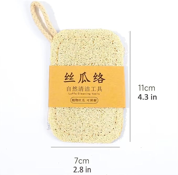 8 Pcs Natural Loofah Dishwashing Sponge Loofah Dish Towel Sponges - Image 7
