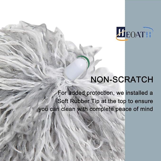 Microfiber Feather Duster with Extendable Pole, 30-100 inches Extra Long Cobweb - Image 2