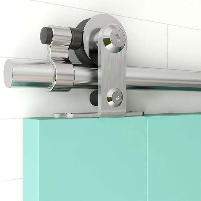 TSMST 6FT Sliding Barn Door Hardware Kit, Top Mount Stainless Steel Heavy Duty by TSMST