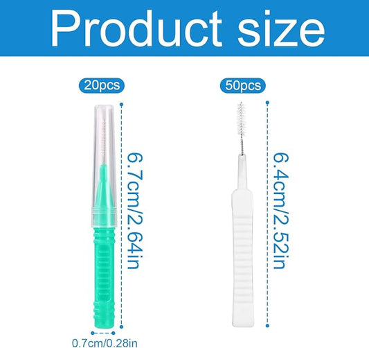 70pcs Shower Head Cleaning Tools, Including 20 Cleaning Brushes & 50 Shower - Image 2