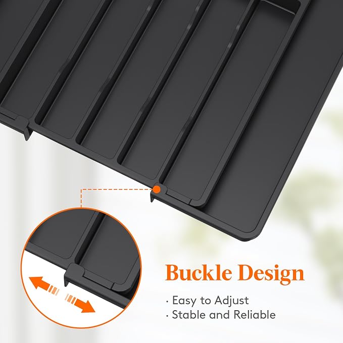 Lifewit Silverware Drawer Organizer, Expandable from 11 to 18 inches, Utensil - Image 7