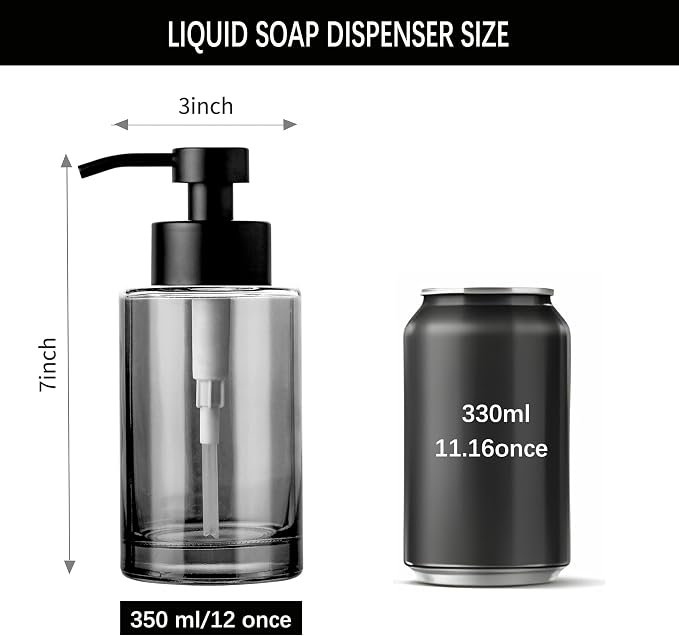 Enra Thick Glass Soap Dispenser - Image 4