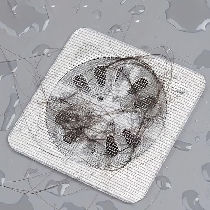 Disposable Shower Drain Cover Hair Catcher Shower Drain Mesh Stickers, - Image 6