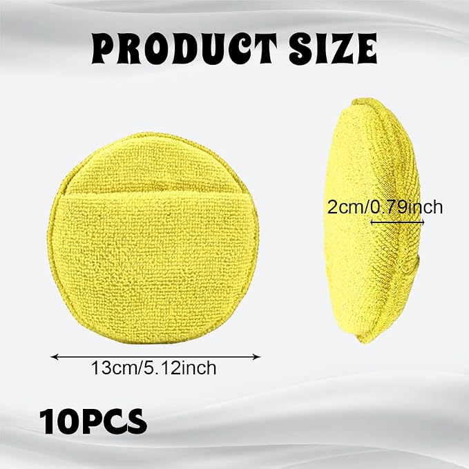10PCS Wax Applicator Pads, Polishing Pad, Car Buffing & Detail Foam Wax - Image 2