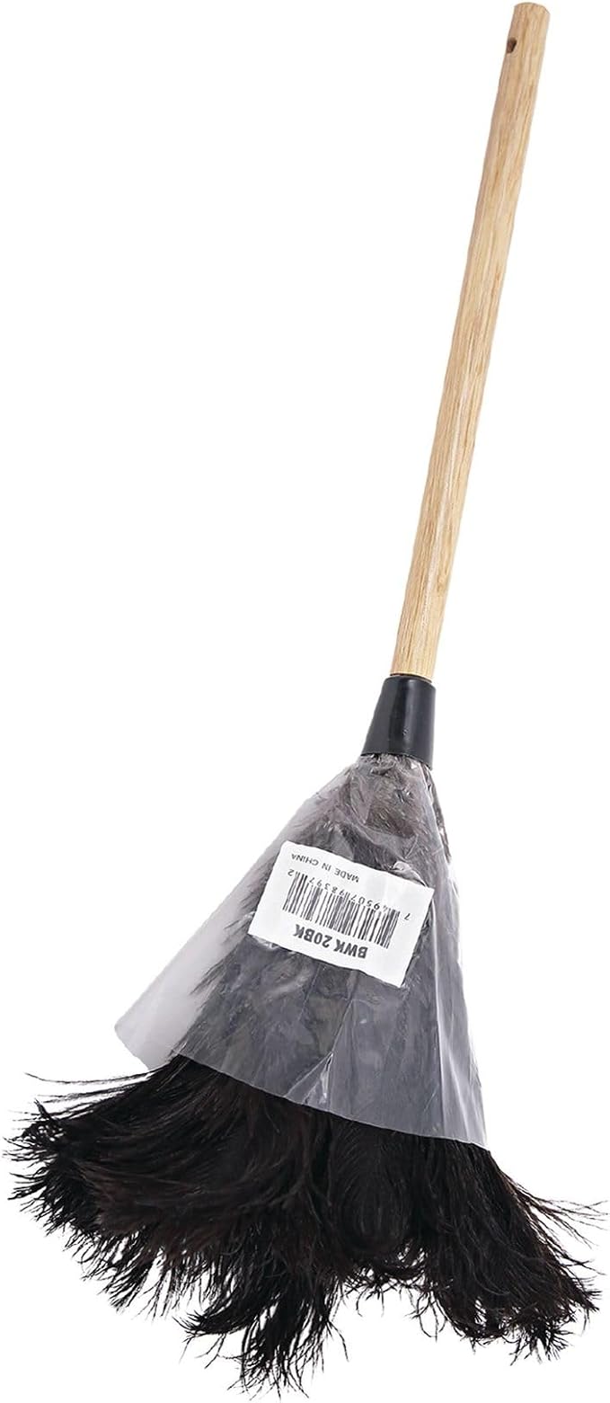 Boardwalk BWK20BK 10 in. Handle Professional Ostrich Feather Duster - Image 7