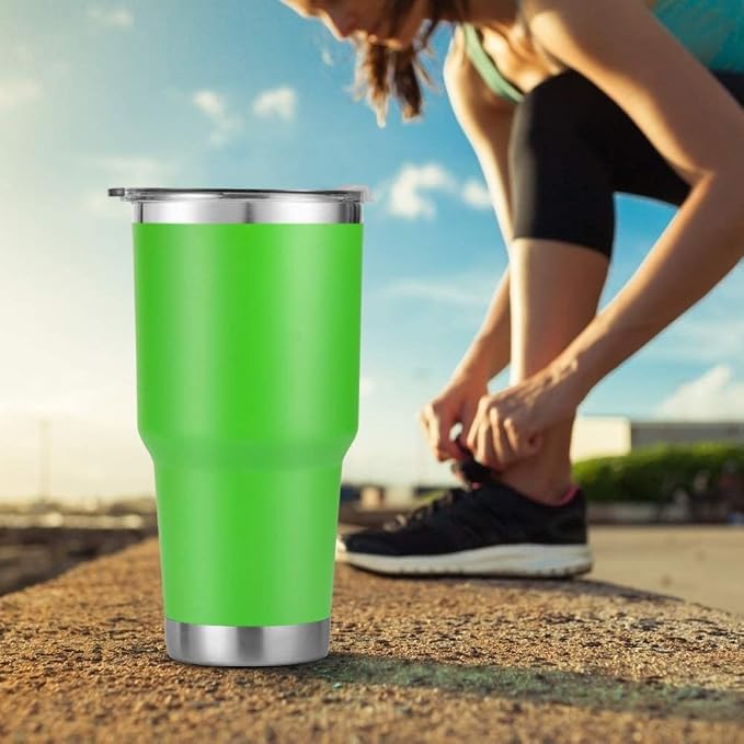 D·S 30 oz Green Tumbler Stainless Steel Double Wall Vacuum Insulated Mug - Image 5
