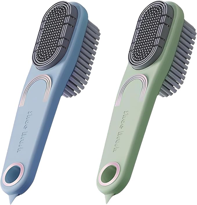 2 Pack Laundry Stain Brush Multi Cleaning Brush Double-Sided Soft Bristle by Selaurel