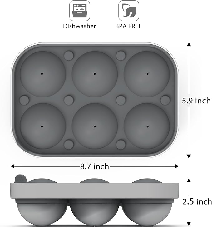2.5inch Spherical Ice Ball Tray - Image 3