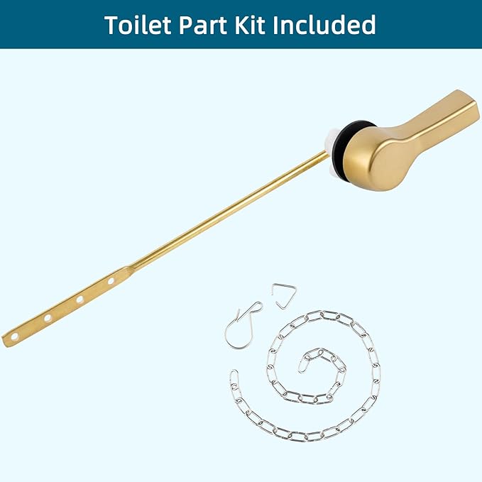 Hygie Rinse Metal Toilet Handle Replacement, Universal Front Mount, Brushed - Image 6