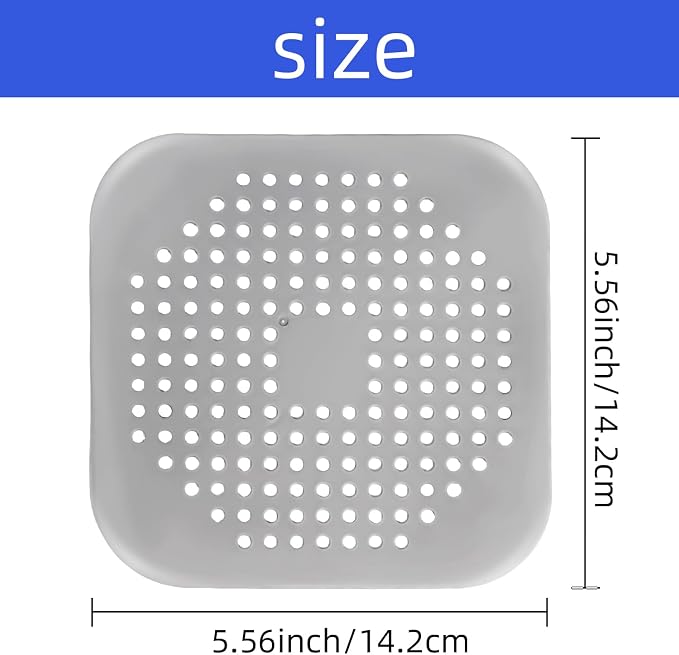 4 Pack Shower Drain Hair Catcher, Silicone Hair Stopper - Image 4