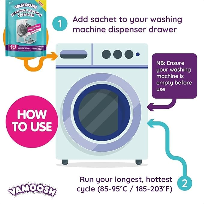 Vamoosh 6-in-1 Washing Machine Cleaner | Dissolves Pet Hair | No Harmful - Image 3