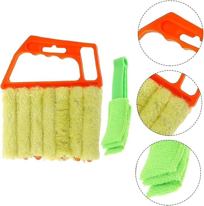 Window Cleaning Brush Set 2pcs 7-Finger 3-Finger Handheld Blinds Cleaning - Image 6