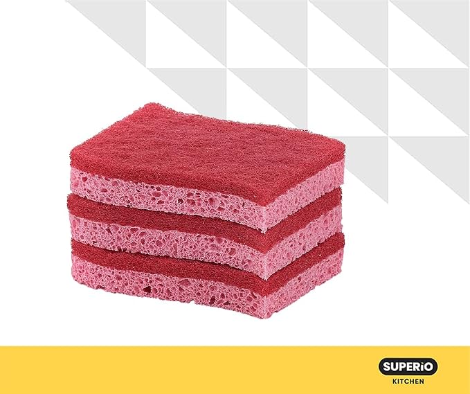 Kitchen Sponges for Washing Dishes, Non-Scratch Cellulose Dish Scrub Sponges - Image 8