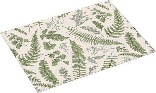 Vintage Botanical Leaves Dish Drying Mat - Image 2