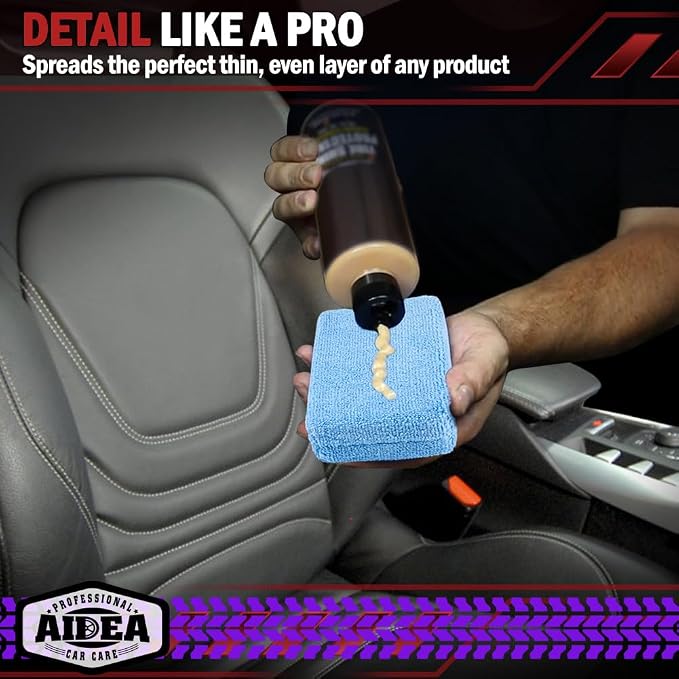 AIDEA Microfiber Applicator Pads-2Pack, Car Wash Sponge, Premium Microfiber - Image 5