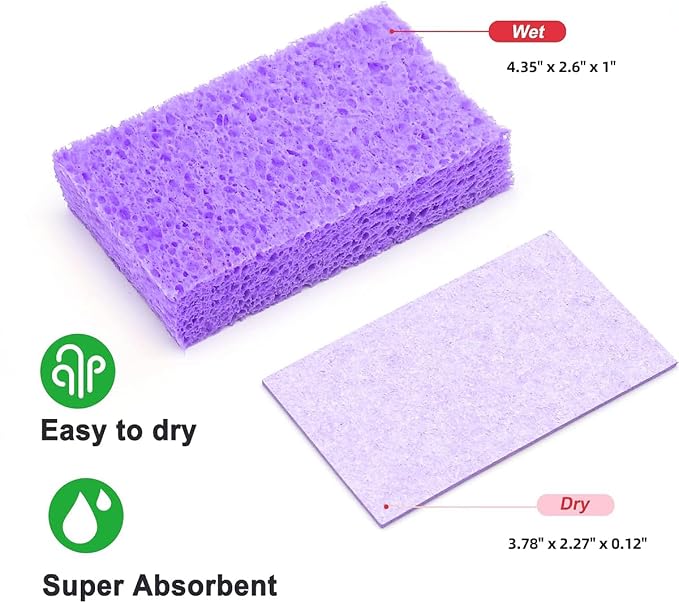 12 - Pack Non-Scratch Scrub Sponges - Sponges - Image 3