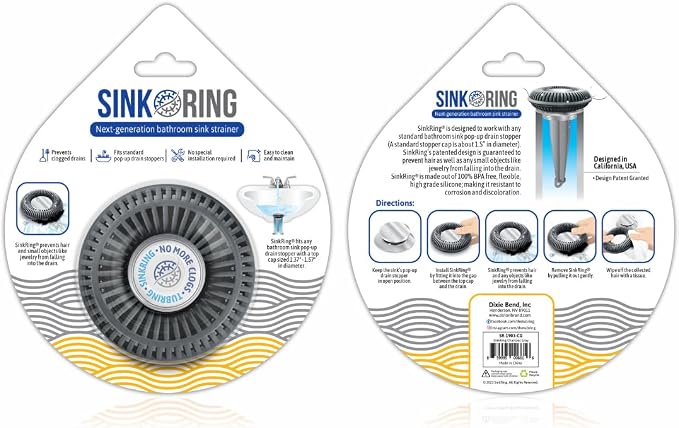 Bathroom Sink Hair Catcher for Pop-Up Drain – SinkRing 1.57" Precision Strainer - Image 7