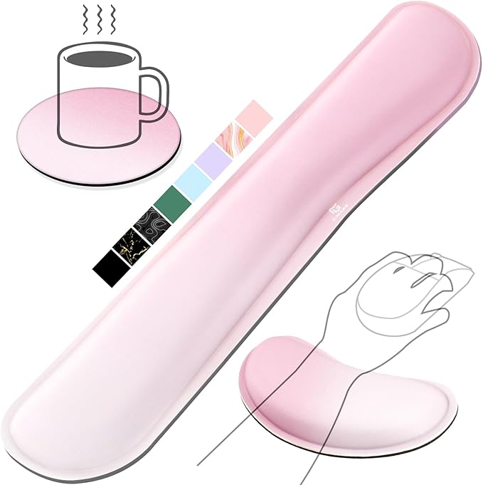 Gimars Upgrade Enlarge Silky Gel Memory Foam Keyboard Wrist Rest, Wrist Rest by Gimars