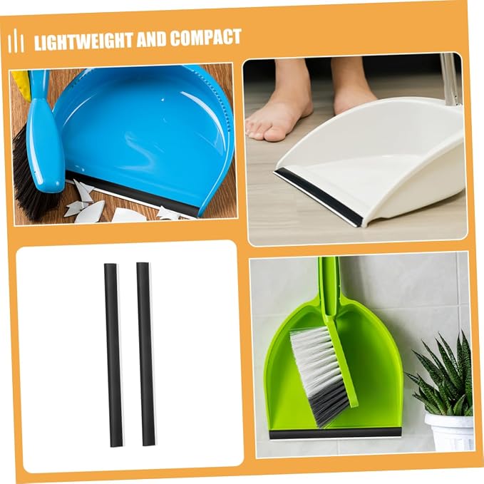 FRCOLOR 4Pcs Rubber Dustpan Edge Strips Inlet Pressing Guards - Image 8