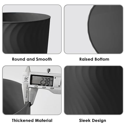 YGJT Small Trash Can, 6 Pack 1.8 Gallons Bathroom Trash Can, Slim Waste Basket - Image 5