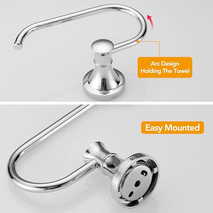 BESy Polished Chrome Toilet Tissue Paper Holder Polished Chrome Bathroom - Image 6