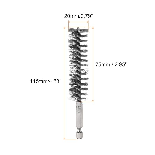 HARFINGTON 5Pcs Bore Brush Stainless Steel 20mm Dia Cleaning Twisted Wire Brush - Image 2