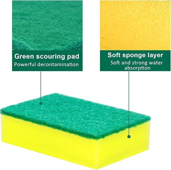 Kitchen Cleaning Sponges, Cleaning Sponges in Bulk, Non Scratch Dishwashing - Image 4