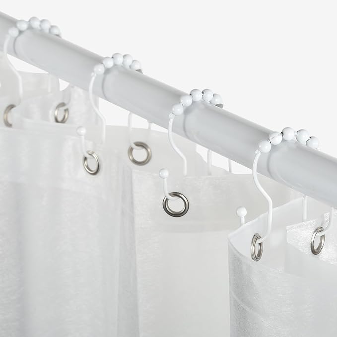 Goowin Shower Curtain Hooks, Stainless Steel Shower Curtain Hangers, Double - Image 3