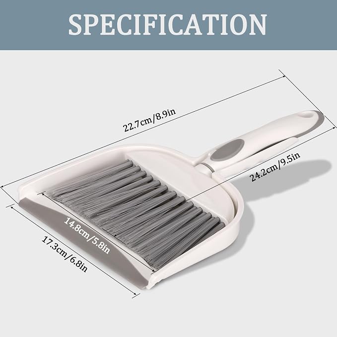 Hand Held Broom and Dustpan Set Mini Brush and Dustpan Set - Image 7