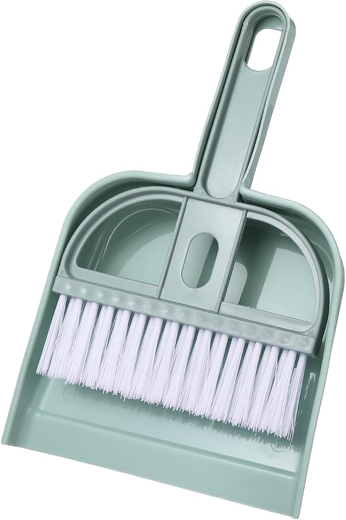 uxcell 2 Pcs Mini Dustpan and Brush Set, Small Broom and Dustpan Set by uxcell