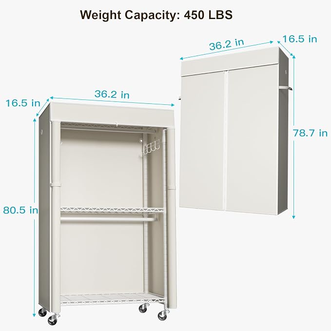 FUTASSI White Clothing Rack - Image 3