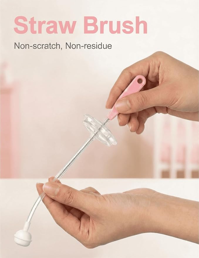 Baby Bottle Brush Set 4 in 1, Baby Bottle Cleaner, - Image 6