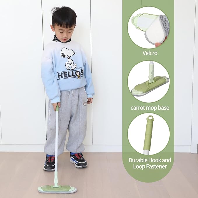 Kids Cleaning Toy Set, Mini Child Broom, Mop and Dustpan, Little Housekeeping - Image 6