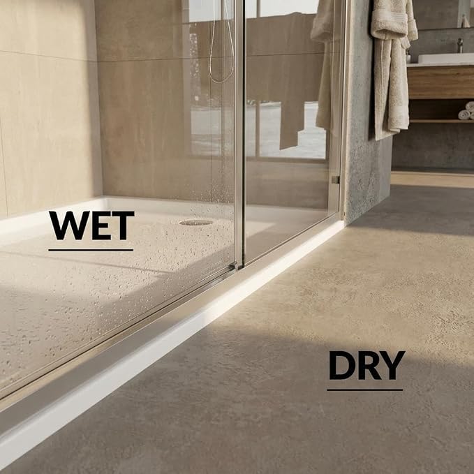 Aluminum Alloy Sliding Shower Door, Adjustable 50"-60" W x 72" H - Image 5