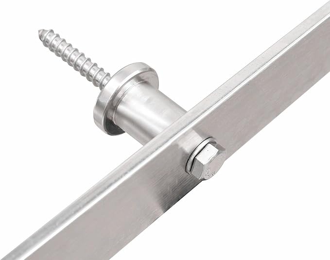 Stainless Steel J-Shape Basic Contemporary Sliding Barn Door Hardware Kit - Image 3