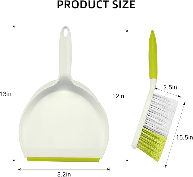 NACENA Dust Pan and Brush Set, Large Hand Broom and Dustpan Set Large Brush and - Image 2