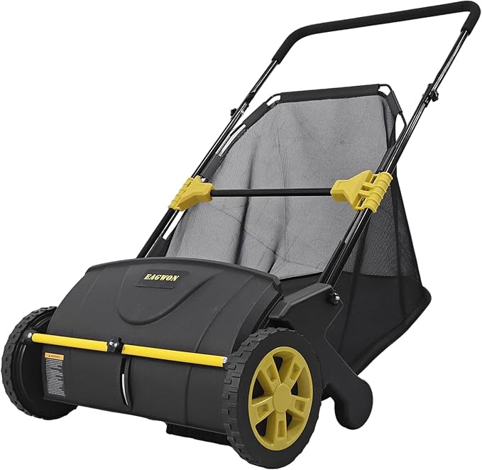 Push Lawn Sweeper, 21-Inch Width, 3.5 Cu. Ft. Hopper Capacity, 4 Spinning by TaketheBurdenOutofChoosing
