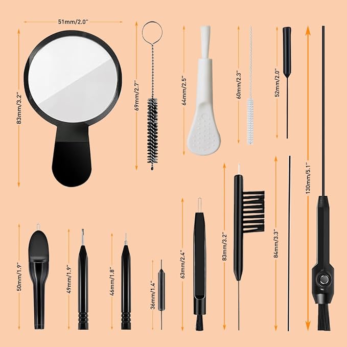 15 Pieces Cleaning Kit Tools for Hearing Aids/Earbuds/Headphones -Including Wax - Image 5