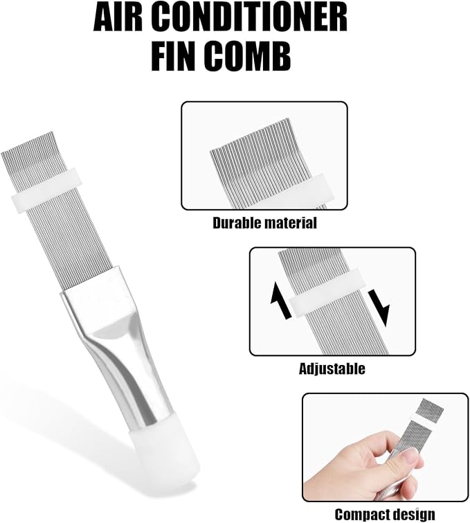 2pcs Air Conditioner Condenser Cleaning Tools, Double-Sided AC Evaporator Coil - Image 3