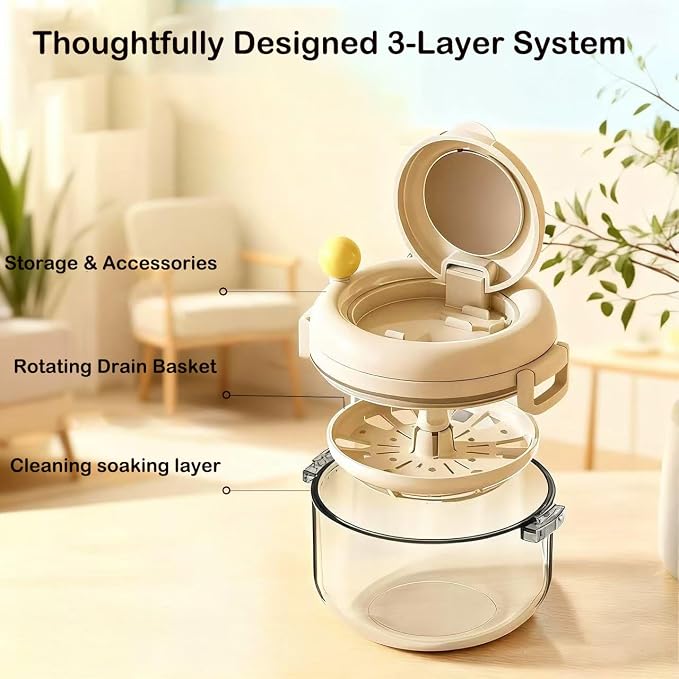 Denture Bath Cup，Retainer Cleaner Case Box, Night Mouth Guard Case Holder - Image 3